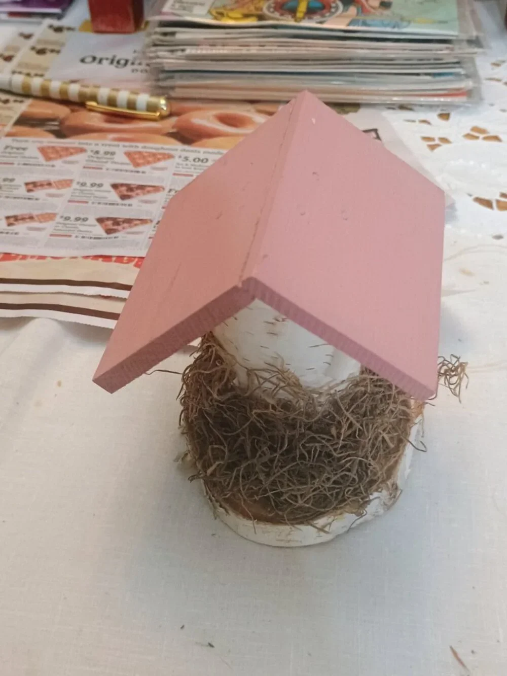 Handcrafted rustic birdhouse small